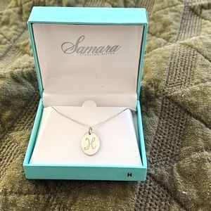 Samara Sterling Silver 18" "H" monogram necklace